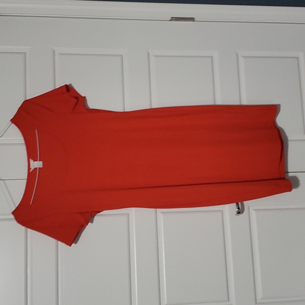 Red HM midi fitted dress